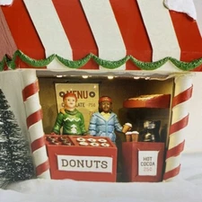 NEW St Nicholas Square Village ~ Donut Stand ~ Battery Op