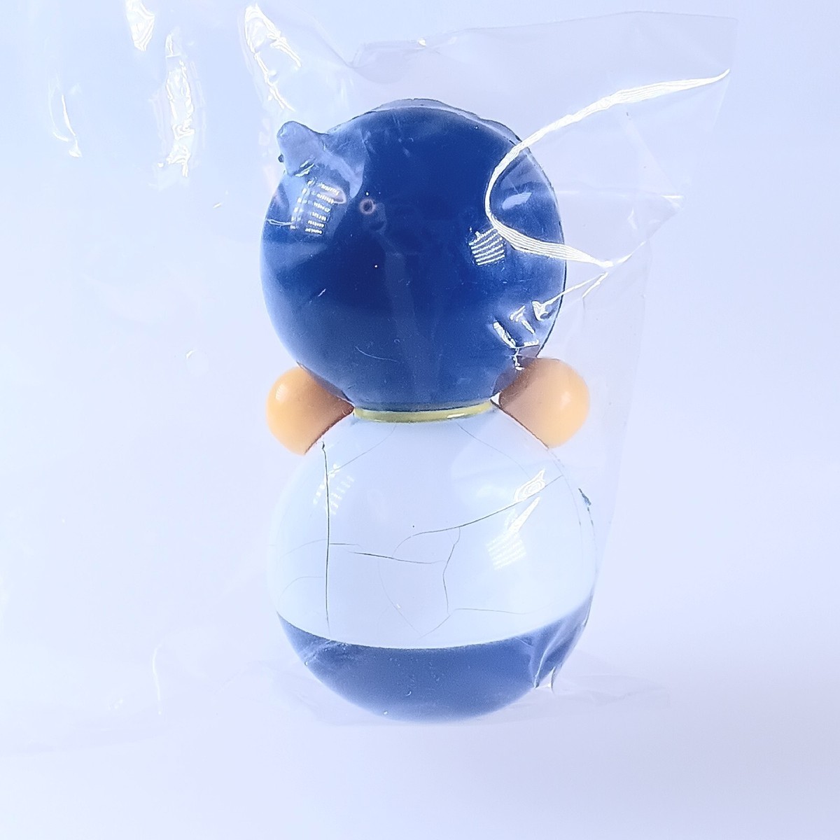 Roly Poly Toy Mini Poron-chan Figure Pure Blue White Japanese Toy