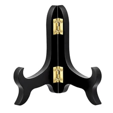 Vin Beauty Wooden Display Stand Plate Easels Holder 4 Inch Black Decorative P...