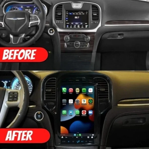 For Chrysler 300c 300s 2011-2022 Car Radio Tesla Screen Stereo Receiver - Изображение 2 из 4