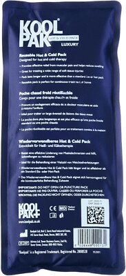 15x Koolpak Large Luxury Reusable Hot Cold Pack First Aid Plain Relief 12 x 29 cm