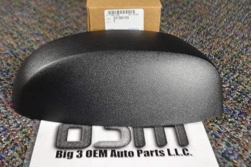 Chevrolet GMC Cadillac RH passenger Black Textured Size View Mirror Cap Cover