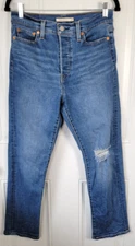 Levi's Womens Wedgie Straight Jeans Size 29 Button Fly