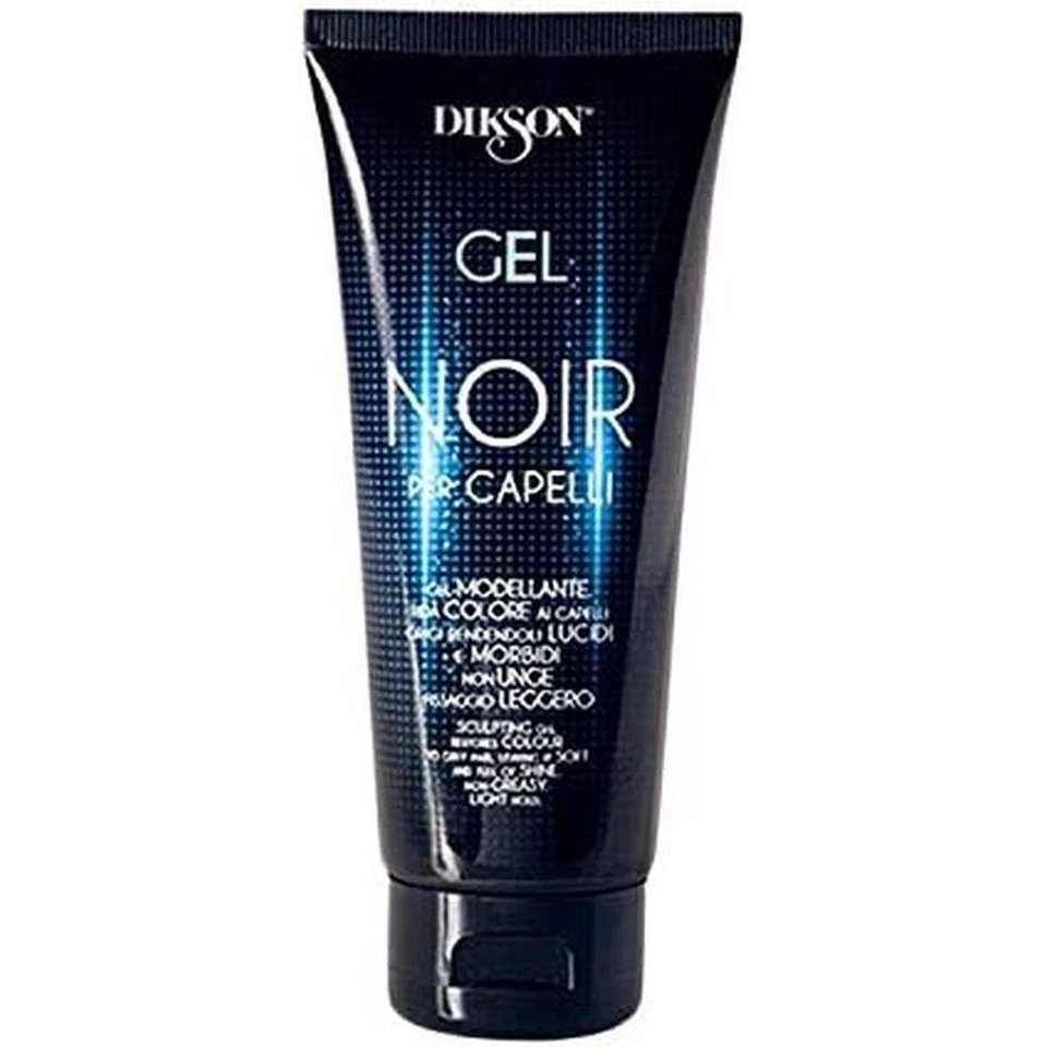 3x Dikson Gel Noir Capelli Modellante Lucentezza Capelli Grigi Non Unge 100 ml