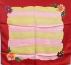 New 100% Pure Silk Scarf Bandana - Rainbow Flowers — photo 1