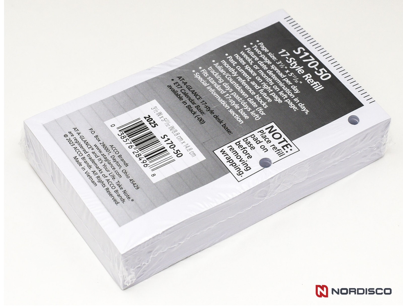 2025 AtAGlance S17050 ScheduleADate Desk Calendar Refill 31/2 x 5