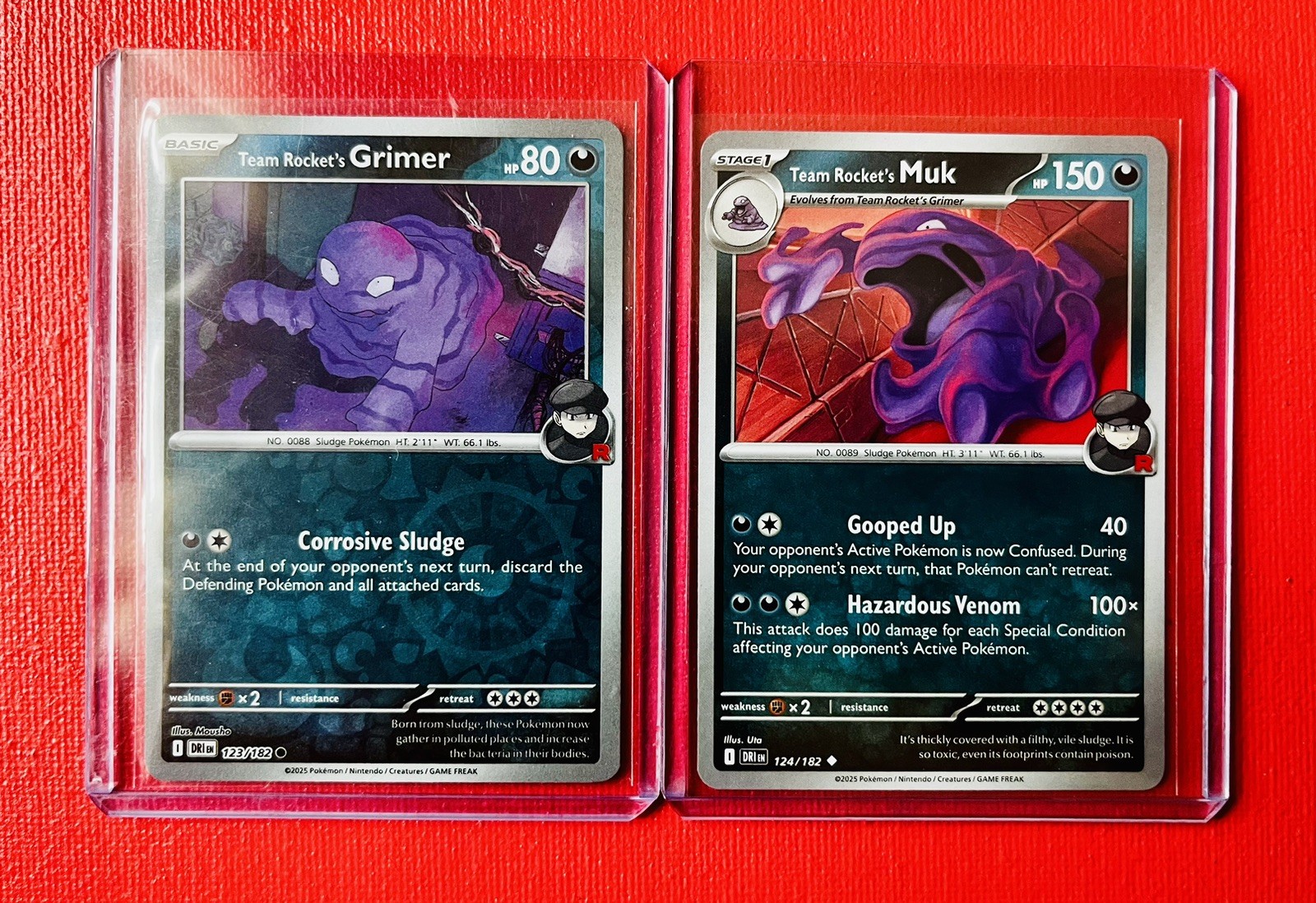 Pokemon TCG: SV10: Team Rocket's Grimer 123 & Muk 124/182 Card Starter Set