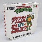 2 Pair TMNT Boxer Briefs in Pizza Gift Box, Men's Size M, L, Ninja Turtles