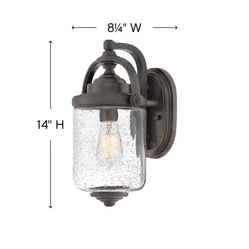 Hinkley Lighting 2750 Willoughby 1 Light 14" Tall Coastal - Bronze - Picture 4 of 4