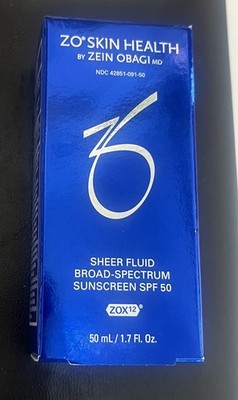 Zo Skin Health Sheer Fluid Broad Spectrum Sunscreen SPF50 50ml 1.7oz Exp. 05/25
