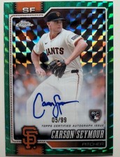 Carson Seymour Chrome 2026 Green Refractor /99 Auto
