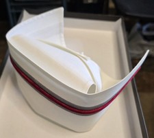 VINTAGE KAY'S CAPS PROFESSIONAL NURSING CAP WITH RED VELVET STRIP IN CARRY CASE