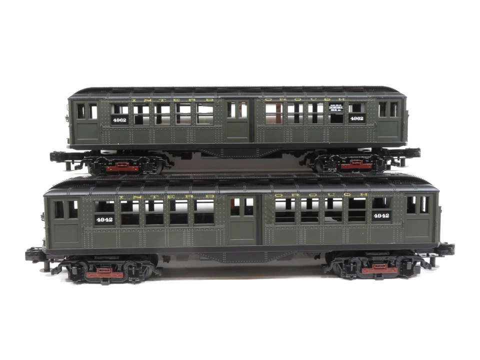 MTH 30-2447-3 Lo-V 2-Car Green Non-Powered Subway Set LN No Box 10186  - Image 4 of 4