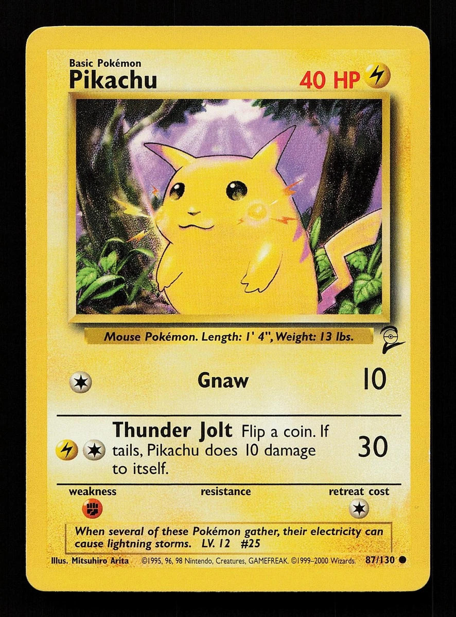 Pokémon Pikachu Pokémon TCG Base Set 2 Individual Collectible Card