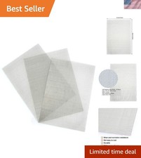 Stainless Steel Woven Wire - 3-Pack 12" x 8" 30 Mesh for DIY Projects