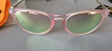 NIP - Feisedy Retro Round Pink Sunglasses w Pink Mirror Lenses GIRLS 52/18/130