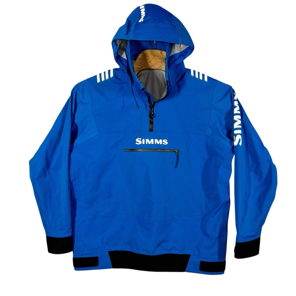 Simms Blue Anorak Parka Fishing Wading Jacket Mens XL/XXL See Measurements - Image 2 of 4