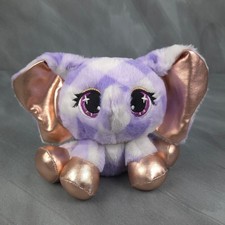 GUND P.Lushes Pets Ella L'Phante Elephant Plush Purple Checkered Metallic Shiny