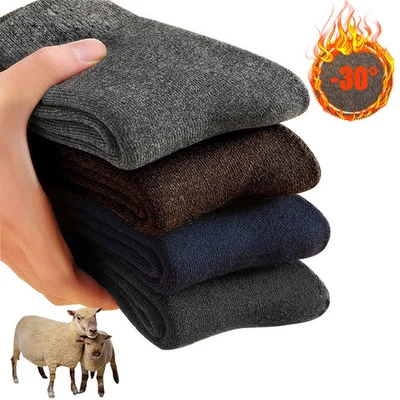 MARKENLOS Warme Winter Socken Merino Wolle Feste Dicke Unisex Komfort