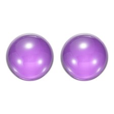2pcs Clear Acrylic Contact Juggling Ball for Beginner 1.4"- 35mm Purple