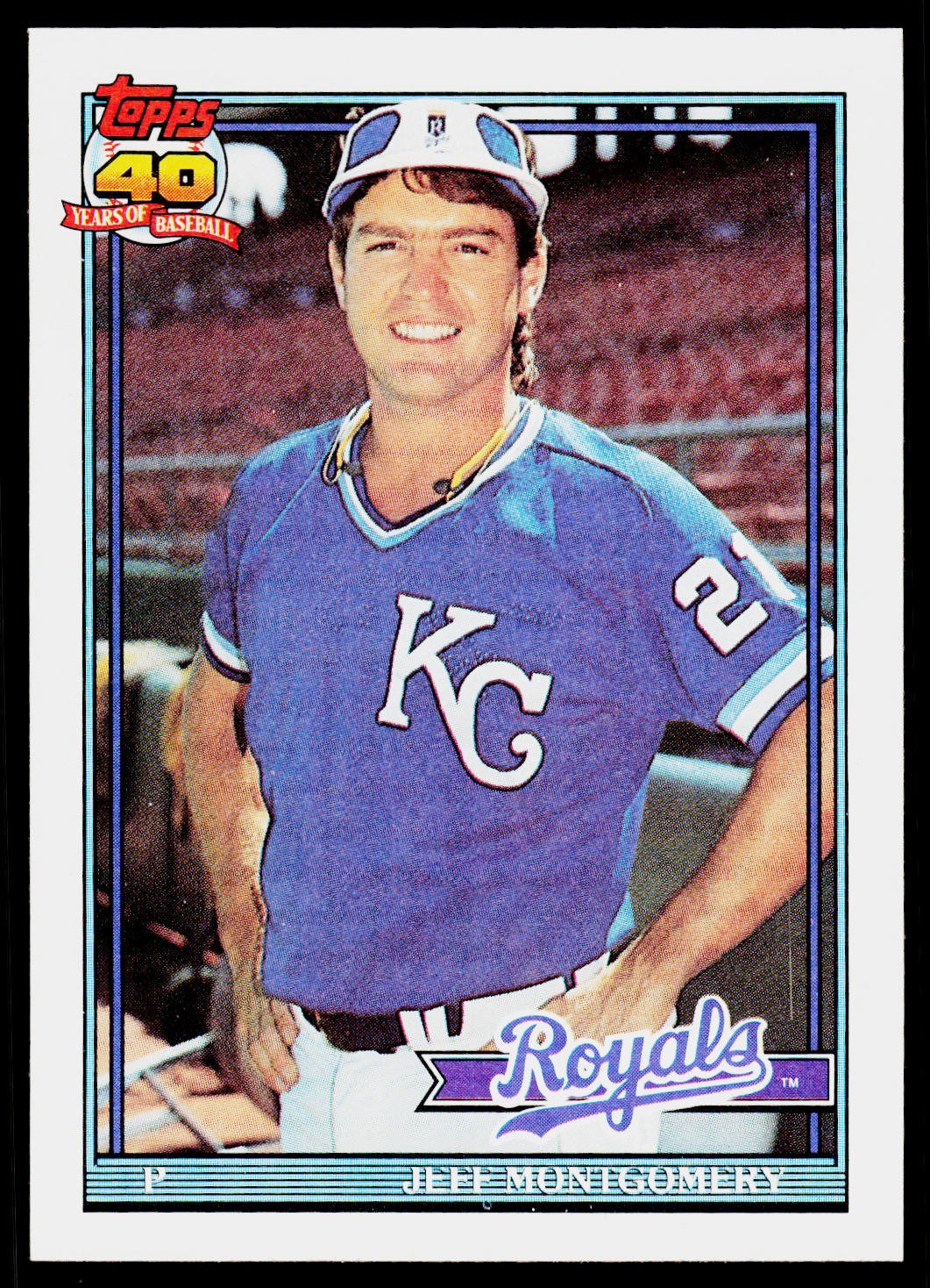 Jeff Montgomery, 1991 Topps, #371, Kansas City Royals,
