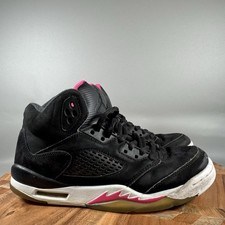 Nike Air Jordan 5 Retro GG 'Black-Deadly Pink' 440892-029 4Y Basketball Shoes