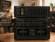 Onkyo Integra Tower Rare Power Amplifier Preamp Equalizer Wood Side Panels Onkyo Integra Tower Rare Power Amplifier Preamp Equalizer Wood Side Panels