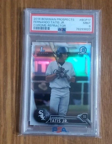 2016 Bowman Chrome Refractor/499  BCP17 FERNANDO TATIS JR  ( 1st Bwmn) PSA-9