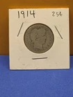 1914 SILVER BARBER QUARTER NICE COIN silver Is Up SILVER COIN 90% Qtr.
