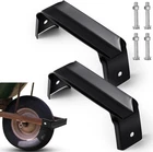 2 Pcs Black Steel Wheelbarrow Axle Bracket Heavy Duty Wheelbarrow