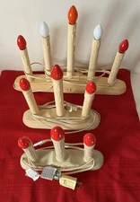 LOT OF 3 CANDOLIER ELECTRIC CANDLE LIKE MANTLE /WINDOW ILLUMINATED DECORATIONS