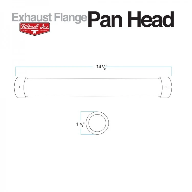 Выхлопные фланцы Biltwell 1,75 дюйма для сборки собственных труб 1 3/4 дюйма измельчитель панорамная головка - Изображение 2 из 2
