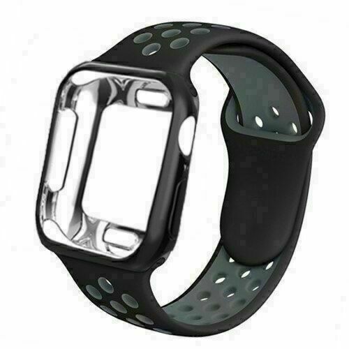 For Apple Watch 10 9 8 7 6 5 4 3 2 1 SE 45/46mm Silicone iWatch Band Strap Case - Picture 6 of 16