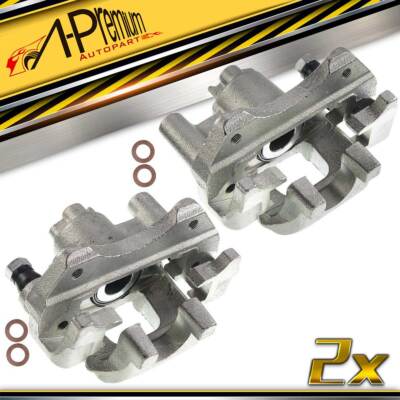 A-Premium Pair Rear Brake Calipers w/Bracket for Toyota Highlander 2001-2003 FWD
