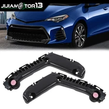 Fit For 17-19 Toyota Corolla  Pair Front Bumper Brackets Driver Passenger Side 