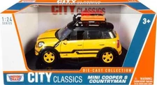 Mini Cooper S Countryman with Roof Rack and Accessories Yellow Metallic and City