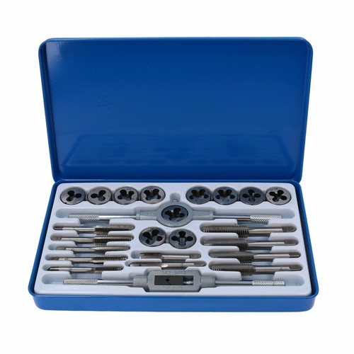 UNF UNC Imperial SAE Tap And Die Set 1/8" - 1/2" Coarse + Fine 24pc Set - Picture 5 of 6
