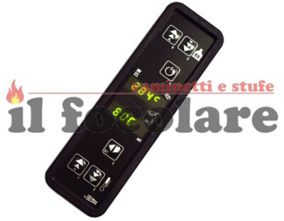Scheda Tastiera Display LED Micronova C024 Per Stufe A Pellet - 2 Righe 4 Digit, 170x53x24 Mm, Da Incasso Verticale