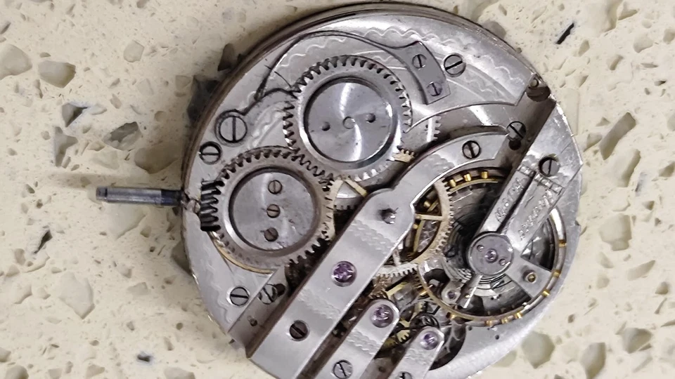 Antica Poket Watch Movement hand  wind High Grad   Not work Good balance - Image 2 of 4