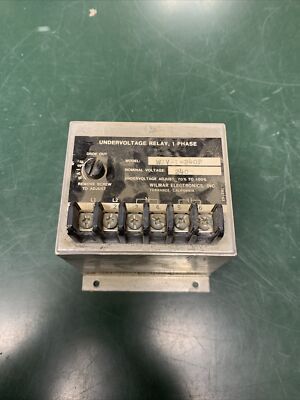 Wilmar Electronics Undervoltage Relay  WUV-1-240P 240V Range: 70%-100% Used