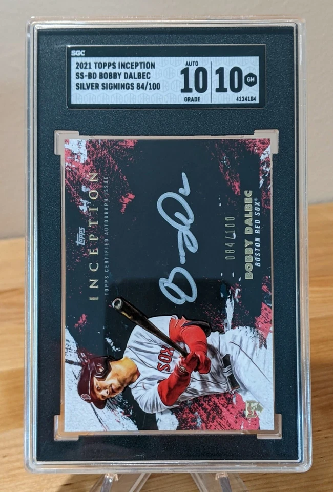 2021 Topps Inception Bobby Dalbec Silver Signings RC Auto /100 Case Hit SGC 10 - Image 2 of 3