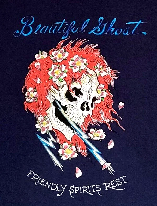 Camisa Ed Hardy Para Hombres Mediana Azul Hermosa Calavera Floral Tatuaje Envejecida Nueva con Etiquetas B Foto 2 de 4