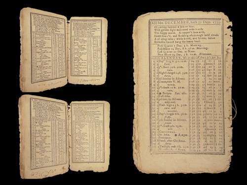 1777 New England Almanac 1ed Rhode Island Astronomy REVOLUTIONARY WAR printing - Picture 3 of 13