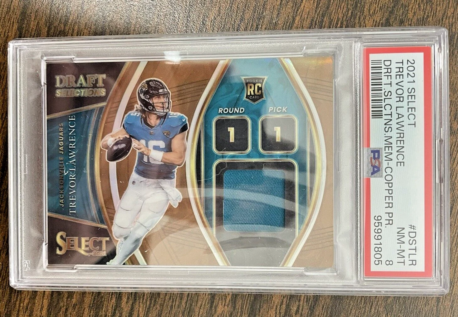 Trevor Lawrence Panini Select Draft Selections Memorabilia #DSTLR Copper Prizm