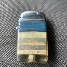 Scripto Vu Lighter WWII Korean War USS Liddle DE-206 APD-60 Beautiful Survivor