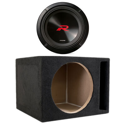 Alpine R2-W12D2 12'' R Series Dual 2 Ohm Subwoofer + SoundBox 12'' Enclosure
