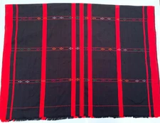 Embroidered Tribal Assam handwoven Throw Shawl India 42" x 60" 