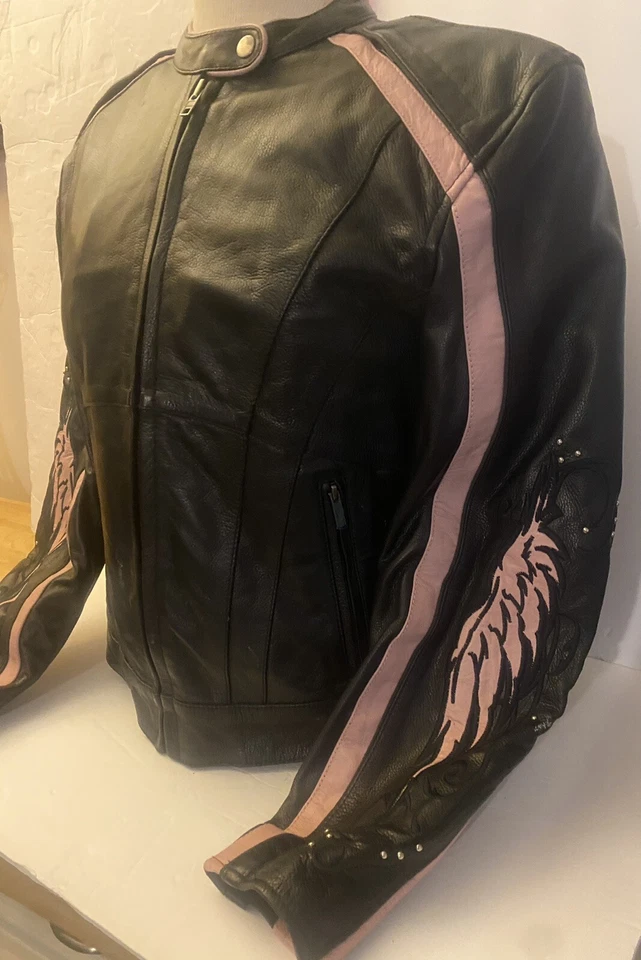 asas rosa femininas de couro Milwaukee - Imagem 3 de 4