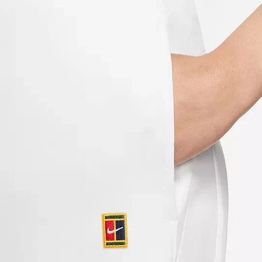 Pantalones de tenis para mujer talla S- Nike Court DRI FIT Heritage, blancos. Foto 3 de 4