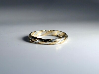 Sterling Silver Two Color Spiral Ring Size 12, 13
